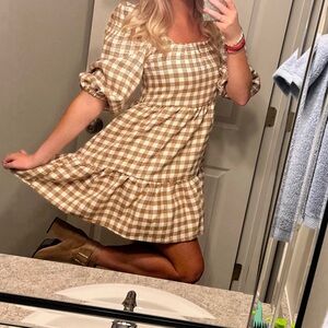 Boutique checkered mini dress